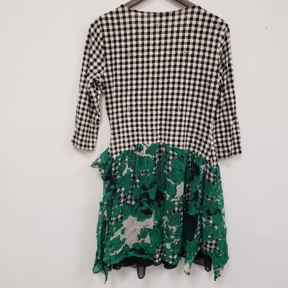 Diane Von Furstenberg Womens Silk Wrap Mini Dress Size 14 Gingham Sheer Picnic - Picture 4 of 14